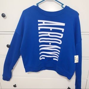 blue aero nyc cropped crew neck